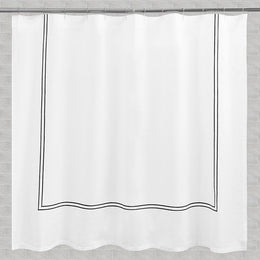 The Lines Embroidered Shower Curtain