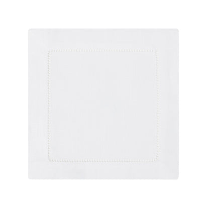 The Classic Hemstitch Linen Cocktail Napkin (Set of 4)