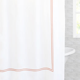 The Lines Embroidered Shower Curtain