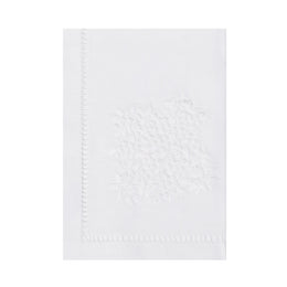 The Embroidered Botanical Hemstitch Linen Napkin (Set of 4)