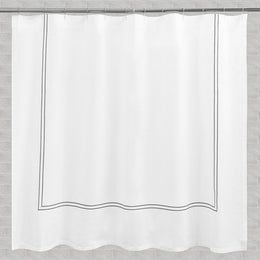 The Lines Embroidered Shower Curtain