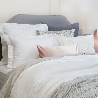 Lane White Belgian Linen Duvet Cover