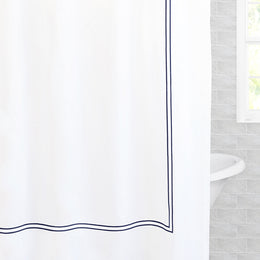The Lines Embroidered Shower Curtain