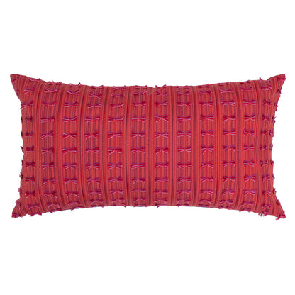 The Red Tassels Throw Pillow
