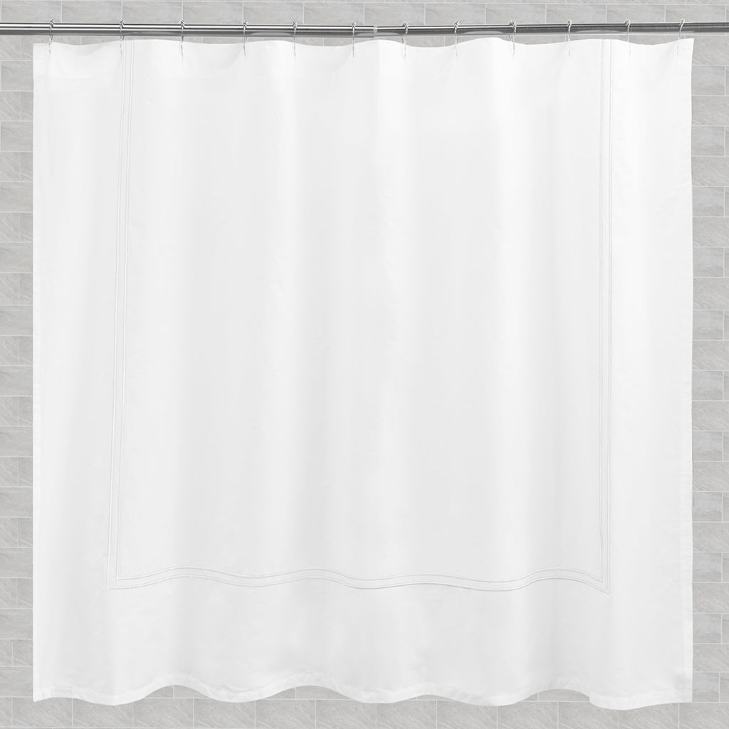 The Lines Embroidered Shower Curtain