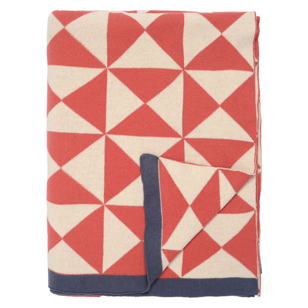 The Coral Wind Farm Patterned Throw