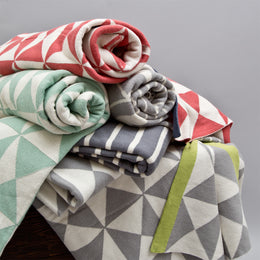 The Coral Wind Farm Patterned Throw
