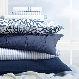 French Blue Striped Sheet Set 2 (Fitted & Pillow Cases)