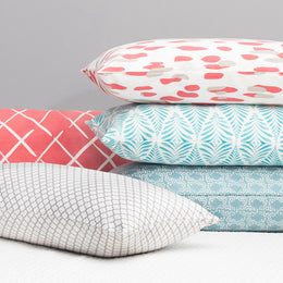 The Teal and White Palm Throw Pillow