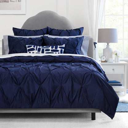 The Valencia Navy Blue Pintuck