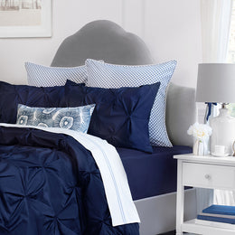 The Valencia Navy Blue Pintuck
