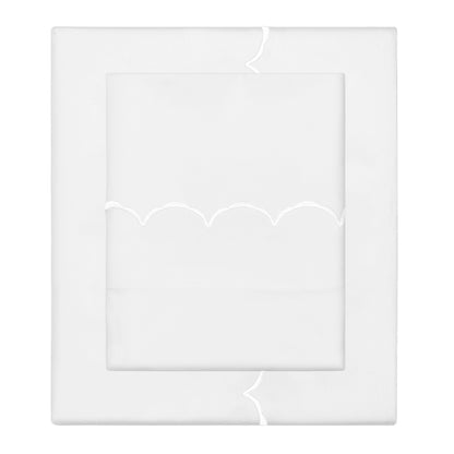 The White Wavelet Embroidered Sheet Set