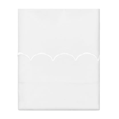 White Wavelet Embroidered Pillowcase Pair