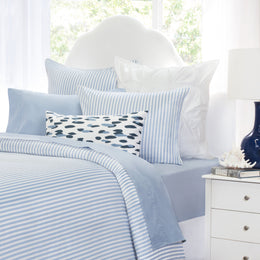 Navy and Dusk Blue Brushstrokes Throw Pillow