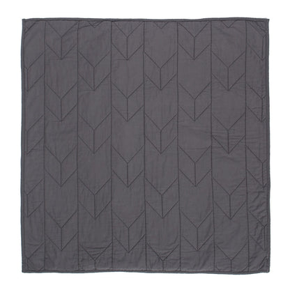 Charcoal Grey Chevron Quilt Euro Sham