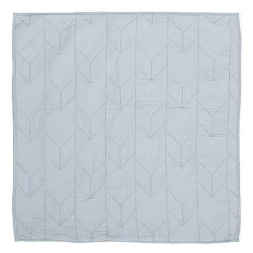 Light Blue Chevron Quilt Euro Sham