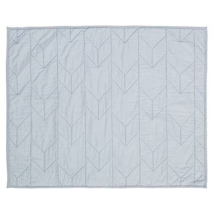Light Blue Chevron Quilt Sham Pair