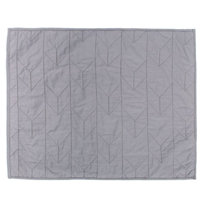 Light Grey Chevron Quilt Sham Pair