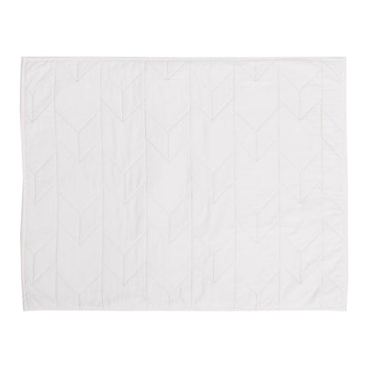 Soft White Chevron Quilt Sham Pair