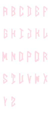 Image of all the letters in Diamond