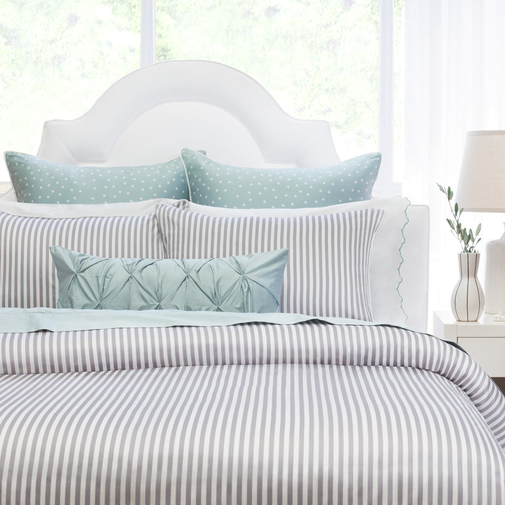 The Porcelain Green Pintuck Throw Pillow