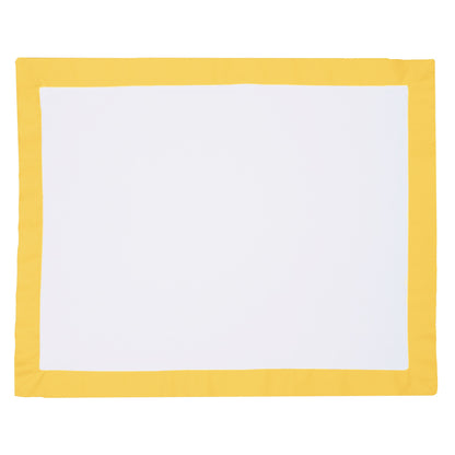 Yellow Linden Border Sham Pair
