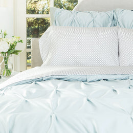 Porcelain Green Valencia Pintuck Euro Sham