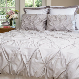 The Valencia Dove Grey Pintuck