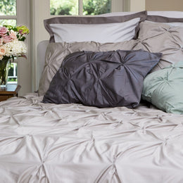 The Valencia Dove Grey Pintuck