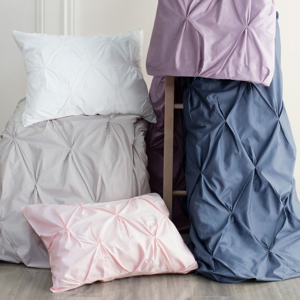 Pink Valencia Pintuck Euro Sham