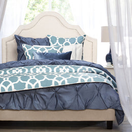 The Valencia Slate Blue Pintuck