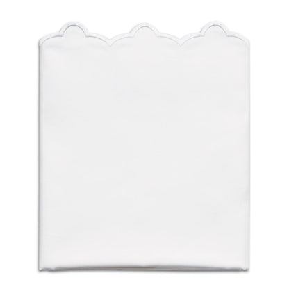White Scalloped Embroidered Pillowcase Pair