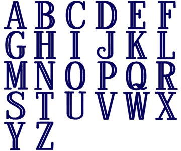 Image of all the letters in Studio