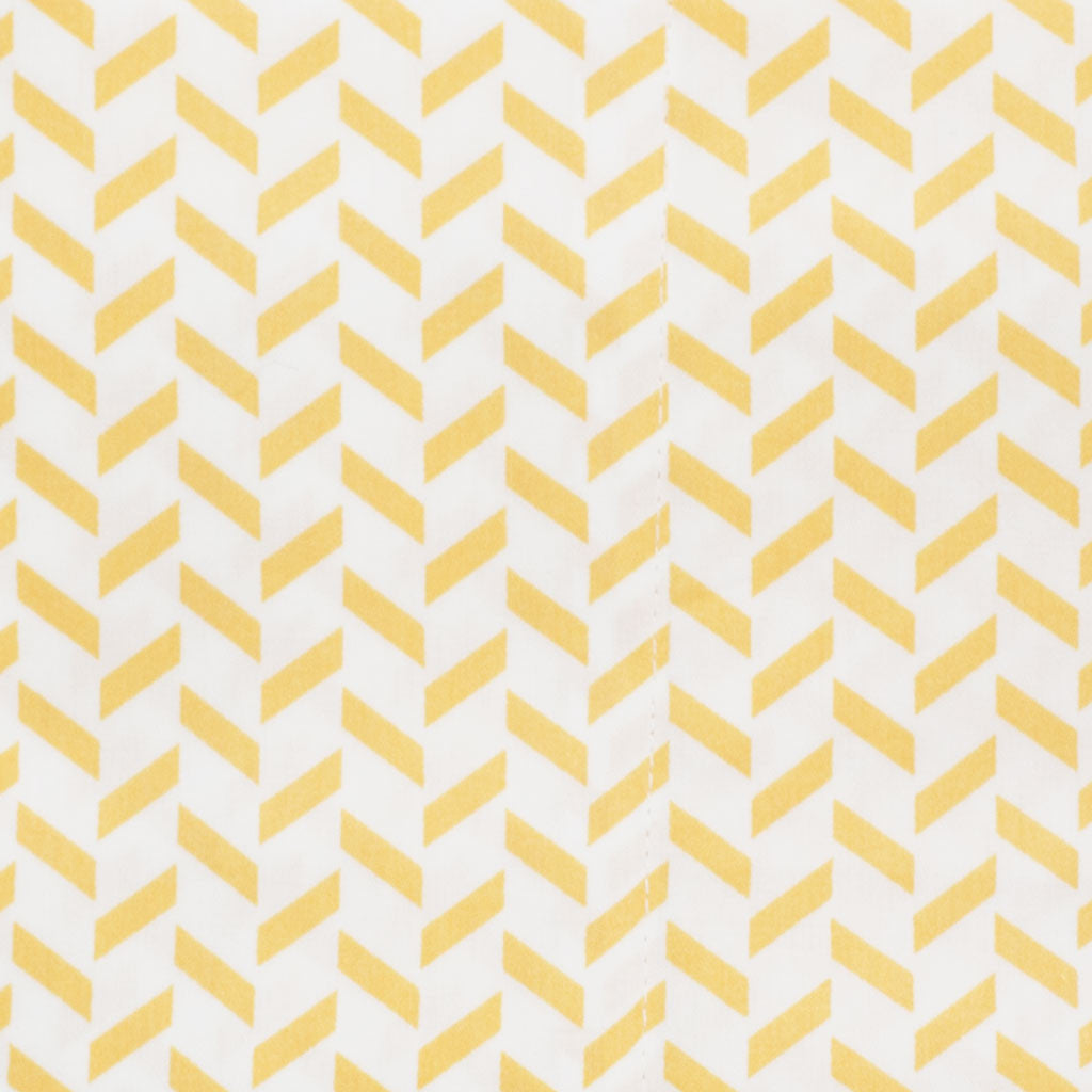 Yellow Herringbone Pillowcase Pair